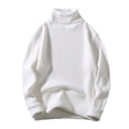 thumbnail image 1 of Vedolay Mens Pullover Sweaters 2023 Solid Color Knitted Casual Loose Pullovers White,3XL, 1 of 5