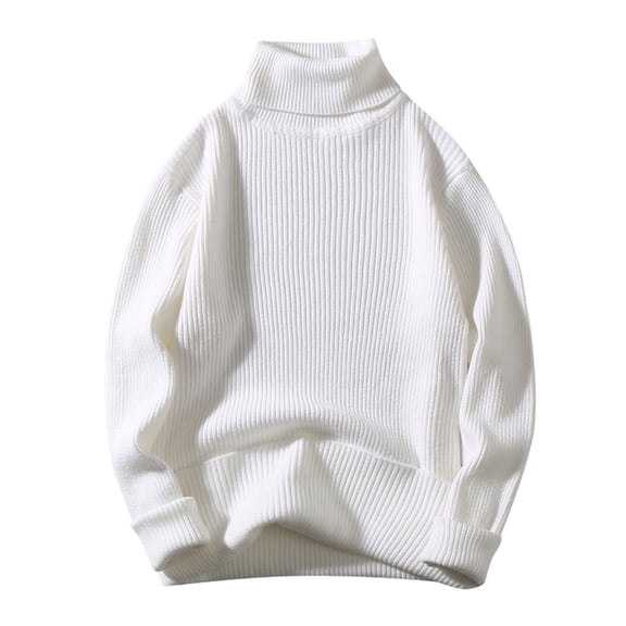 Vedolay Mens Pullover Sweaters 2023 Solid Color Knitted Casual Loose Pullovers White,3XL