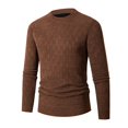 thumbnail image 1 of Vedolay Mens Pullover Sweaters Lightweight Knit Top Loose Pullover Sweater Coffee,L, 1 of 4