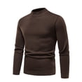 thumbnail image 1 of Vedolay Mens Pullover Sweaters Winter Warm Pullover Sweater Knitted Warm Tops Coffee,2XL, 1 of 4