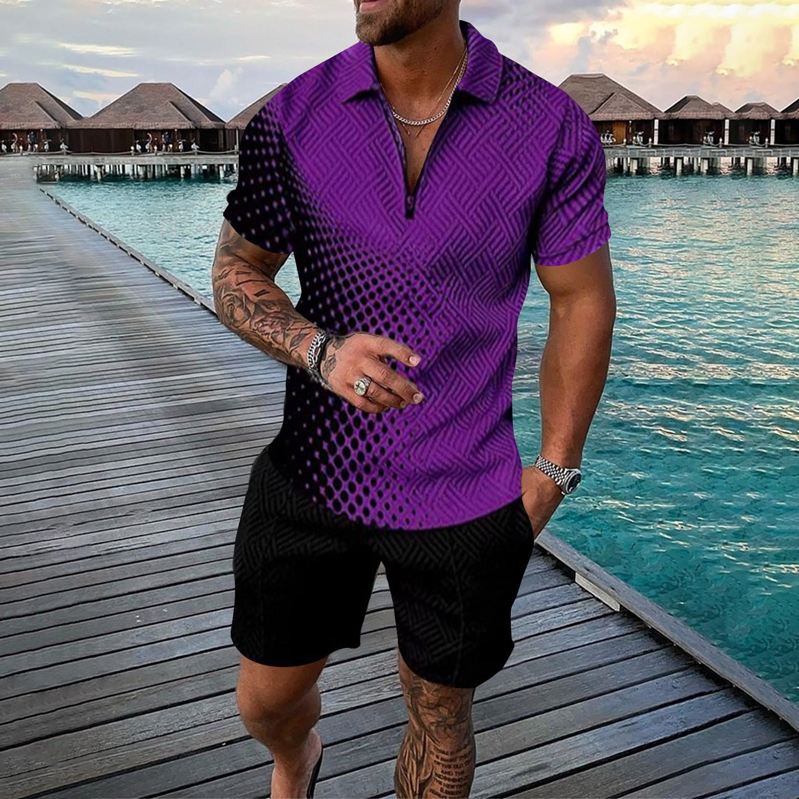 What To Wear With Lavender Colored Shorts For Men
