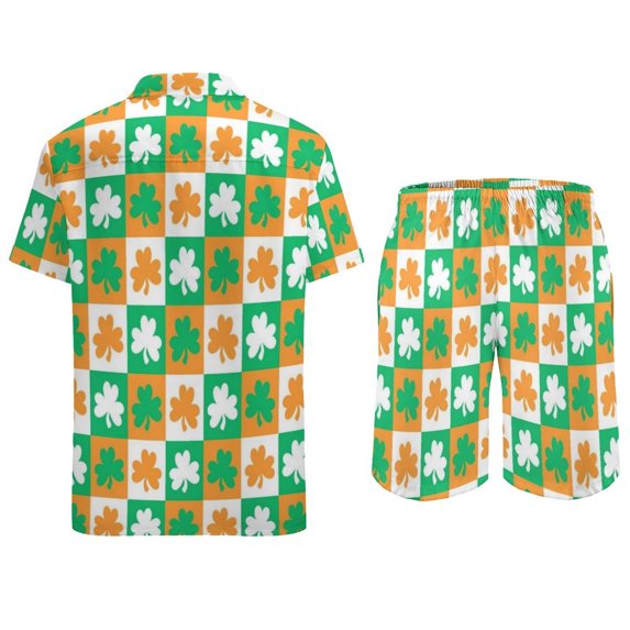 Vedolay Mens Short Outfit Men's 2 Piece Outfits Color Block Short Sleeve T Shirt and Shorts Set,Blue XS