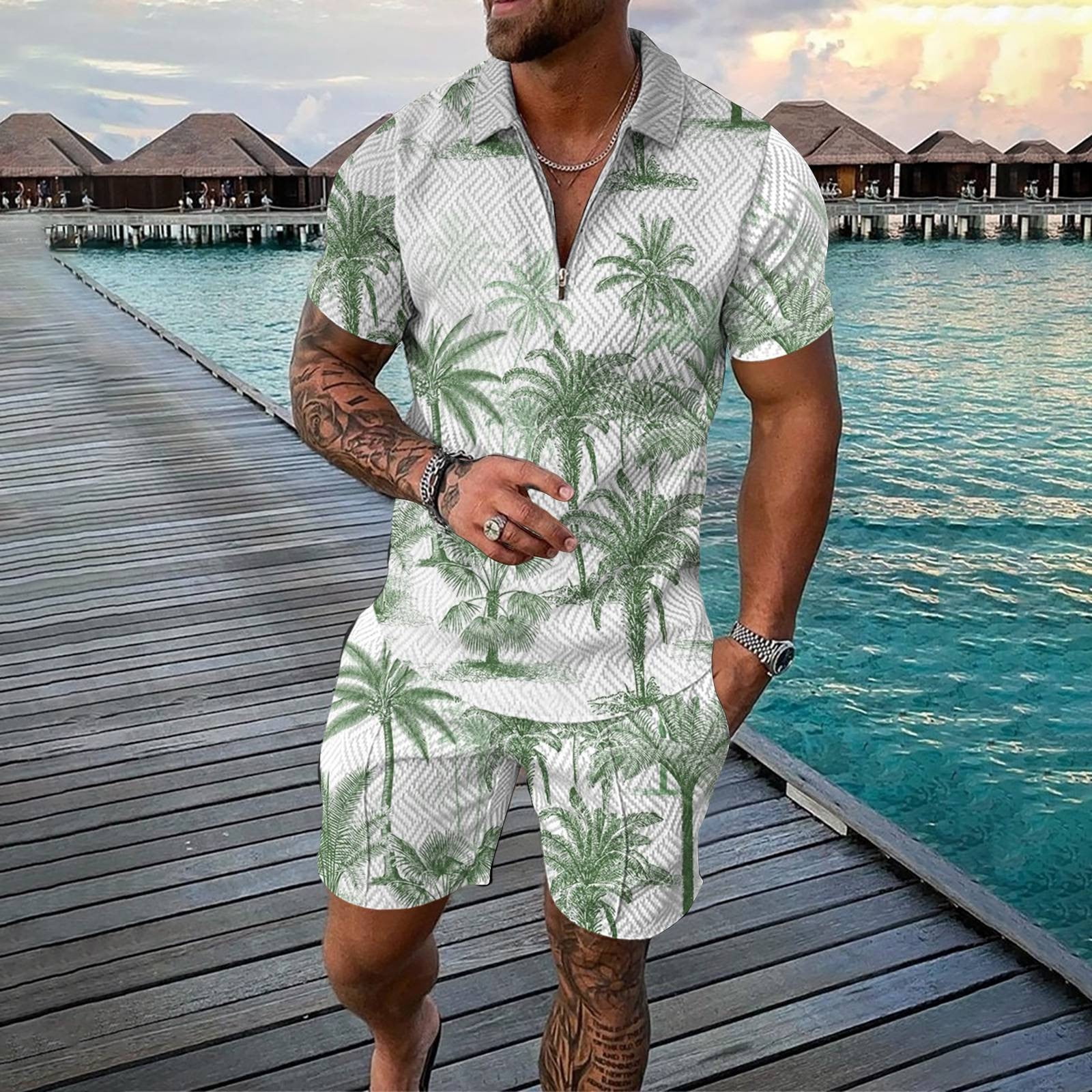 Vedolay Mens Short Outfit Men's 2 Piece Summer Outfits