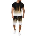 thumbnail image 1 of Vedolay Mens Short Outfit Men's 2 Pieces Cotton Set Shirt and Shorts Summer Outfits,White 4XL, 1 of 3