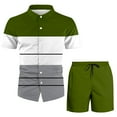 thumbnail image 1 of Vedolay Mens Short Outfits Mens Short Sets 2 Piece Outfits Fashion Summer Tracksuits Casual Shirt and Shorts Set,Black L, 1 of 3