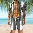thumbnail image 1 of Vedolay Mens Short Outfits Mens Tshirt and Shorts Set 2 Piece Outfits Plus Size Sport Stylish Suit,Black L, 1 of 5