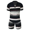 thumbnail image 1 of Vedolay Mens Short Set Men's 2 Piece Summer Short Outfits Fashion Polo Shirt Casual Short set,Navy 5XL, 1 of 3