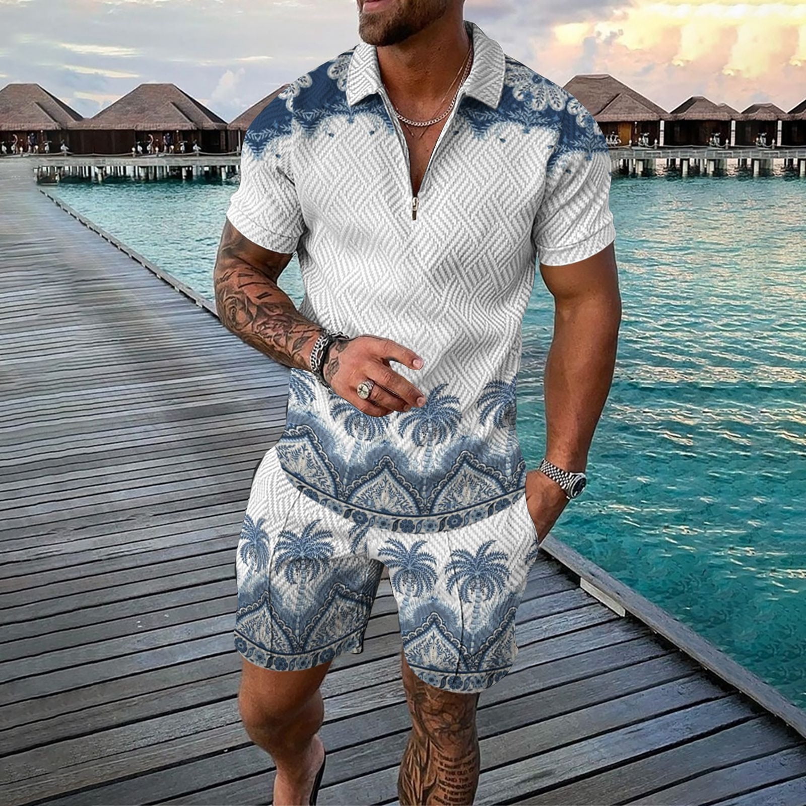 Vedolay Mens Short Set Men's Shorts Set Summer Lightweight for Men