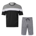 thumbnail image 1 of Vedolay Mens' Short Set Mens Short Outfits 2 PC Summer Tracksuit Short Sleeve Polo Shirt Shorts Set,White L, 1 of 5
