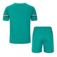 thumbnail image 1 of Vedolay Mens Short Set Short Sets for Men Clothing Patchwork Beach Slim Fit Shorts and T-Shirt Summer Short Set,Blue XL, 1 of 5