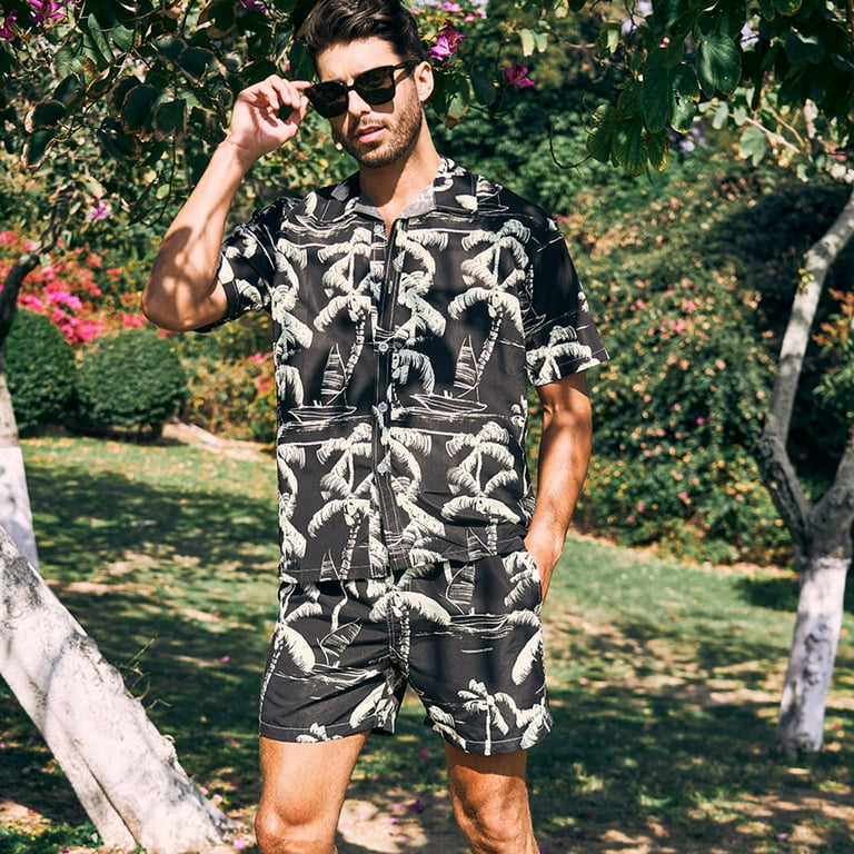Matching button up and shorts shop