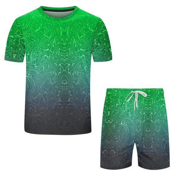 Vedolay Mens Short Sets Men's Short Sleeve Tracksuit Summer Shirt & Shorts Set,White L