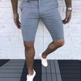 thumbnail image 1 of Vedolay Mens Shorts Men Spring and Summer Short Casual All Solid Color Cotton Loose Trouser Fashion Beach Mens,Gray XL, 1 of 4