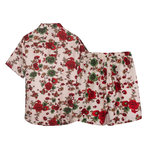 Vedolay Mens Shorts Tracksuit Men's Summer 2 Piece Outfits Casual Short Sleeve Muscle Shirts and Fit Sport Shorts Set,Red XL