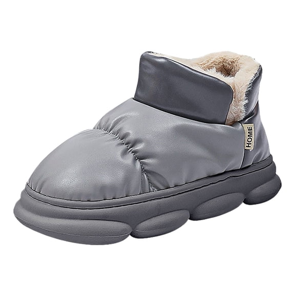 Vedolay Mens Slippers Fuzzy Slippers Comfort Slip-On Warm Outdoor Indoor House Shoes Grey,40