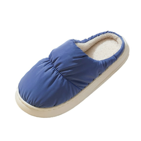 Vedolay Mens Slippers Winter Warm Boots Cozy House Shoes Indoor Outdoor Anti Slip Navy,41