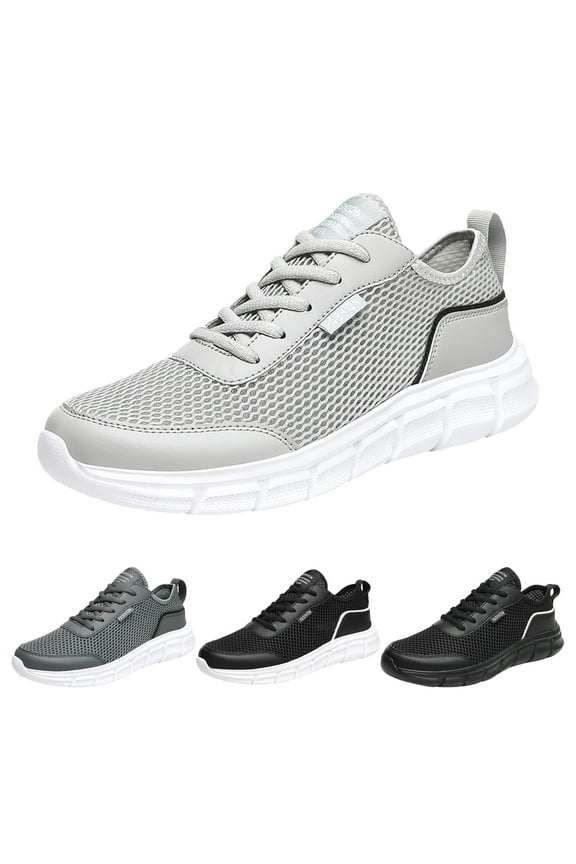 Mens Sneakers Shoes for Men, Soft Sole Slide Sports Sandals Loafer,Black 10.5