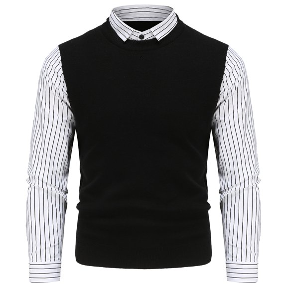 Vedolay Mens Sweaters Oversized Pullover Sweaters Tops White,2XL