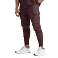thumbnail image 1 of Vedolay Mens Sweatpants 2023 Work Wear Fashion Zipper Pockets Red,M, 1 of 5