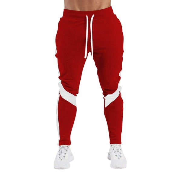 Vedolay Mens Sweatpants Casual Outdoor Pants Classic Loose Fit Work Wear Red,S