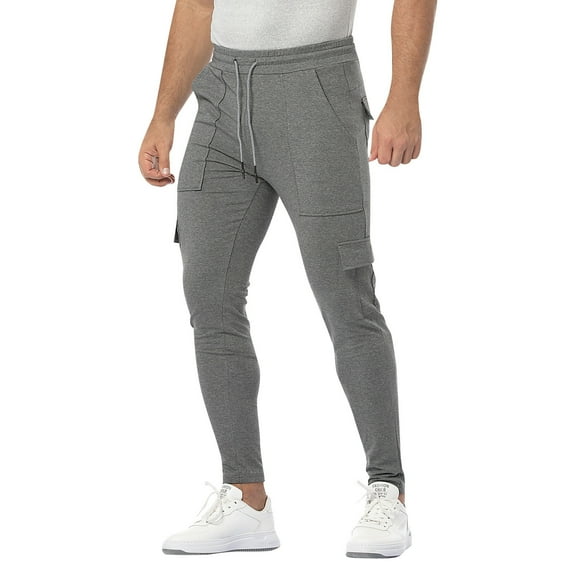 Vedolay Mens Sweatpants Classic Fit Fashion Work Multi-Pocket Hiking Outdoor Pants B,M