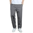 thumbnail image 1 of Vedolay Mens Sweatpants Comfy Drawstring Pants Loose Cargo Pants with Pockets Dark Gray,3XL, 1 of 5