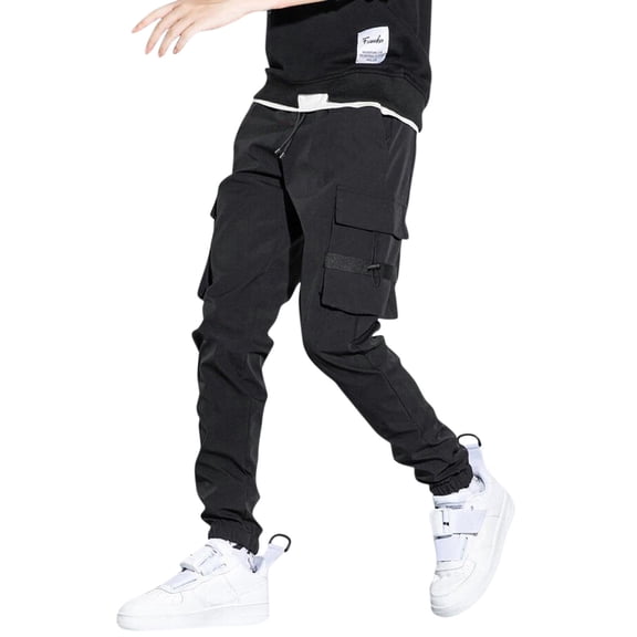 Vedolay Mens Sweatpants Loose Baggy with Pockets Gym Sweatpants Black,M