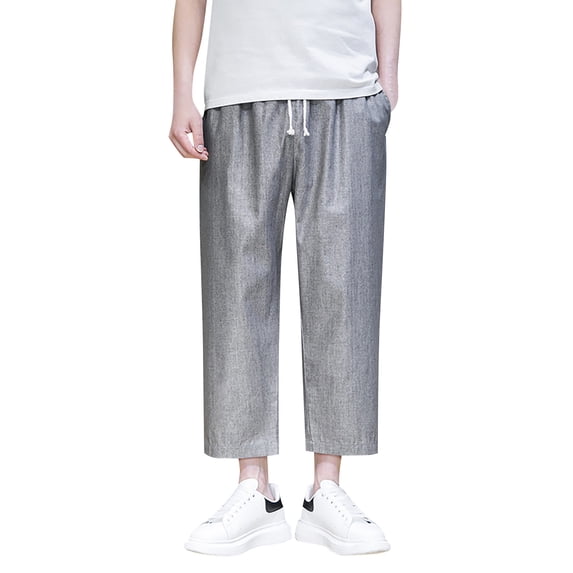 Vedolay Mens Sweatpants Relaxed Fit Athleticity Slim Multi-Pocket Long Pants Grey,3XL