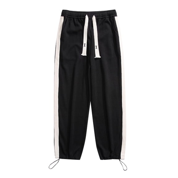 Vedolay Mens Sweatpants Solid Casual Multiple Pockets Outdoor Fitness Pants Trousers Black,L