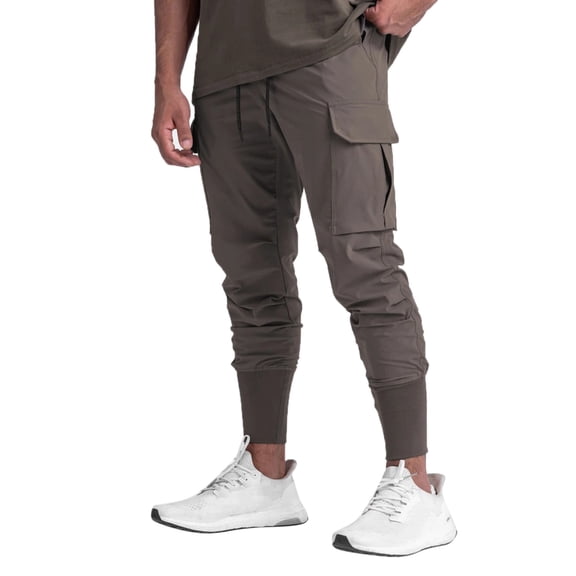 Vedolay Mens Sweatpants with Pockets 2023 Big and Tall Slacks Loose Straight Trousers Coffee,2XL