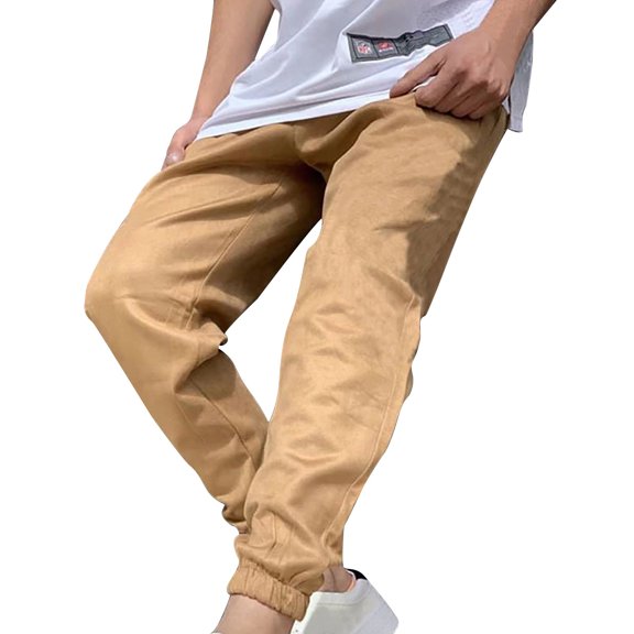 Vedolay Mens Sweatpants with Pockets Outdoor Straight Type Casual Pants Trousers Khaki,M