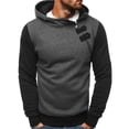 thumbnail image 1 of Vedolay Mens Sweatshirts 2023 Tight Fit Lightweight Solid Long Sleeves Top Gray,2XL, 1 of 4