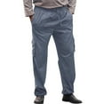 thumbnail image 1 of Vedolay Mens Work Pants Casual Straight-Fit Stretch Cargo Pants Grey,L, 1 of 5