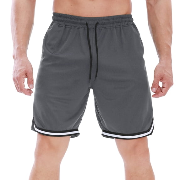 Vedolay Mens Workout Shorts Mens Baggy Cargo Shorts Lightweight Elastic Waist Drawstring Hiking Casual Shorts with Multi Pockets,Gray L