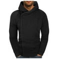 thumbnail image 1 of Vedolay Mens Zip Up Hoodie 2023 Plus Size Long Sleeve Crewneck Tunic Black,M, 1 of 5