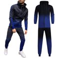 thumbnail image 1 of Vedolay Mens Zip Up Hoodie 2023 Plus Size Pullover Top with Long Sleeves Blue,XL, 1 of 5