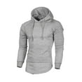 thumbnail image 1 of Vedolay Mens Zip Up Hoodie 2023 Soft and Comfy Basic Pullover Crewneck Sweatshirt White,L, 1 of 3