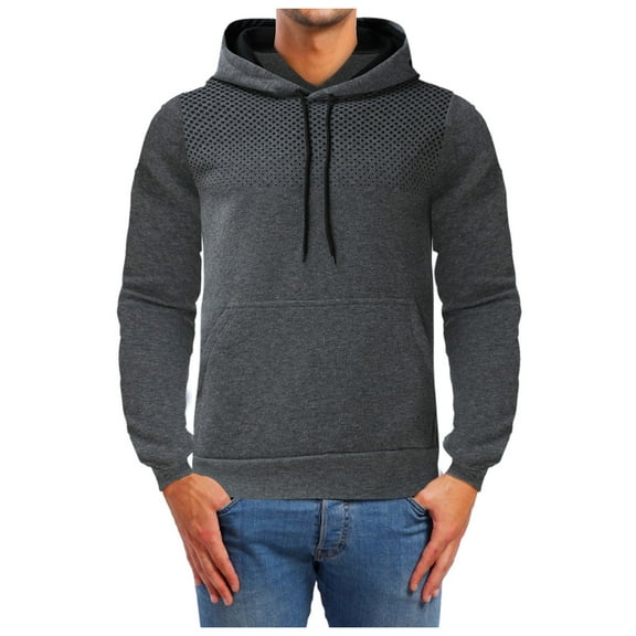 Vedolay Mens Zip Up Hoodie Long Sleeve Crewneck Pullover Print Sweatshirt Jumper Top Gray,4XL