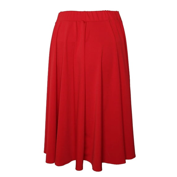 Vedolay Midi Skirt for Women Women's High Waist Pencil Skirts Plus Size Wrap A Line Skirt,Red M