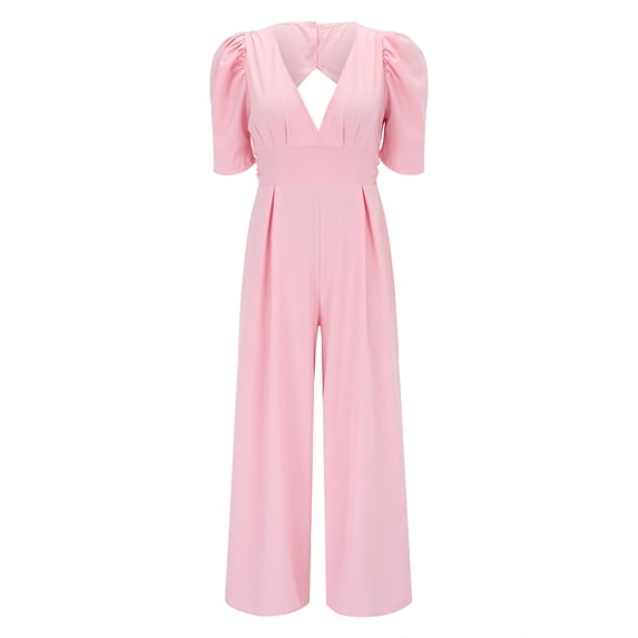 Vedolay One Piece Jumpsuits For Women Womens Casual Sleeveless Strap Loose Adjustable Jumpsuits Stretchy Long Pants Romper with Pockets,Red XL