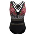 thumbnail image 1 of Vedolay One Shoulder Swimsuits For Women Women's Scalloped One Piece Bathing Suits Trendy V Neck Monokini Swimsuits with Floral,A 3XL, 1 of 5