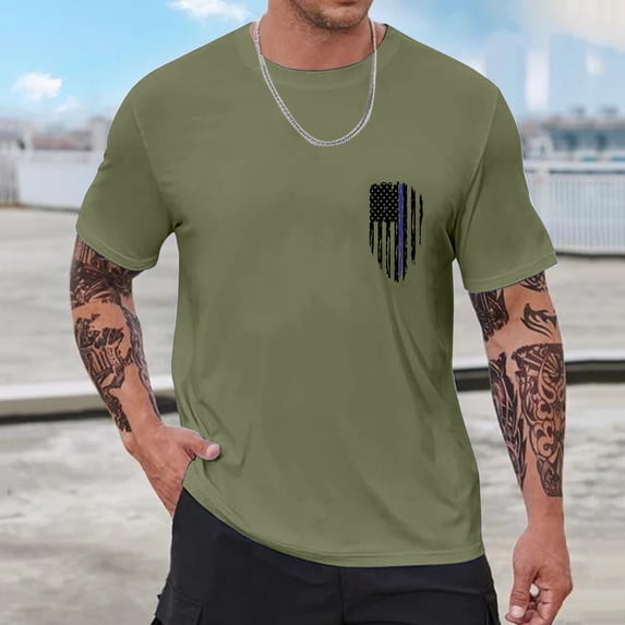 Vedolay Oversized Shirt T-Shirt Cotton Crew Neck Short Sleeve Tops Printed Tee,Green XL