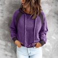 thumbnail image 1 of Vedolay Oversized Sweatshirt for Women 2023 Hoodies for Women 2023 Zip Up Hoodies Oversized Sweatshirt Cute Fall Casual Clothing with Pockets,Purple XXL, 1 of 4