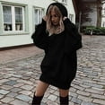 thumbnail image 1 of Vedolay Oversized Sweatshirt for Women Women's Oversized Half Zip Pullover Long Sleeve Sweatshirt Quarter Zip Hoodie Sweater,Black M, 1 of 5