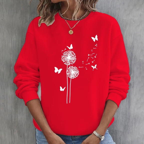 Vedolay Oversized T Shirts Womens Oversized Hooded Sweatshirts Casual Long Sleeve Pullover Loose Lightweight Fall Clothes,Red M