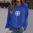 thumbnail image 1 of Vedolay Oversized T Shirts for Women Womens Sweatshirts Long Sleeve Tunic Tops Crew Neck Soft Pullover With Side Zipper Shirt,Blue XL, 1 of 5