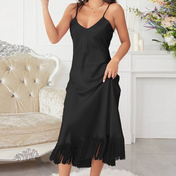 Vedolay Pajamas For Women Nightgown Women's 2 Piece Casual Outfits Short Sleeve Button Down Pleated Shirt High Waist Shorts Matching Sets Loungewear,Black L