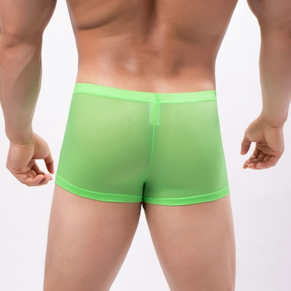 Vedolay Panties For Men Men's Super Thin Slim Fit No Pouch Triangle Bikini and Briefs,Green XXL