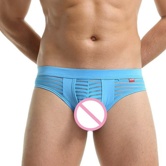 Vedolay Panties Men's Low Rise Comfort Button Removable Pouch No Show Performance,Sky Blue M