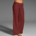 thumbnail image 1 of Vedolay Pants Flare Women's Pants Casual Comfy High Waisted Soft Sweatpants,Red XL, 1 of 3